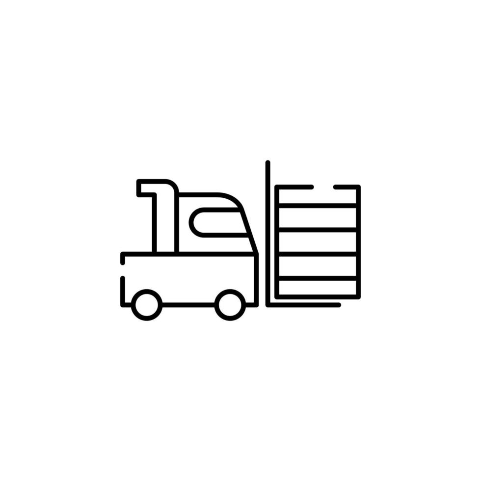 forklift, lifting machine vector icon