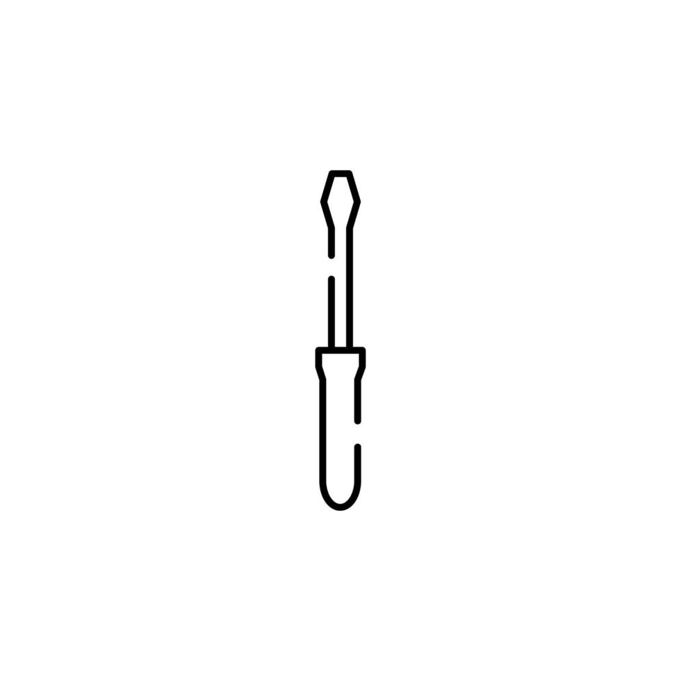 flathead screwdriver vector icon