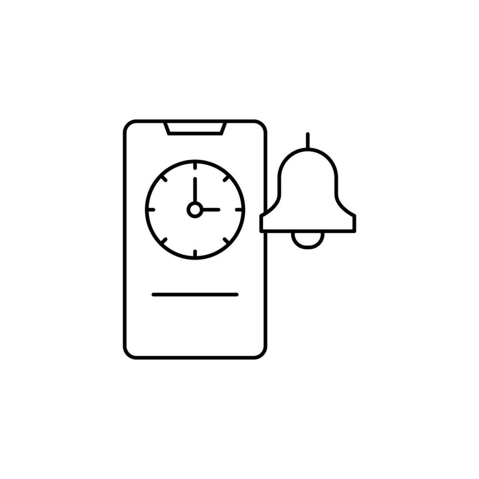 Bell, alarm, time, phone vector icon
