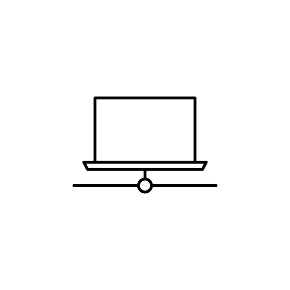 connection laptop vector icon