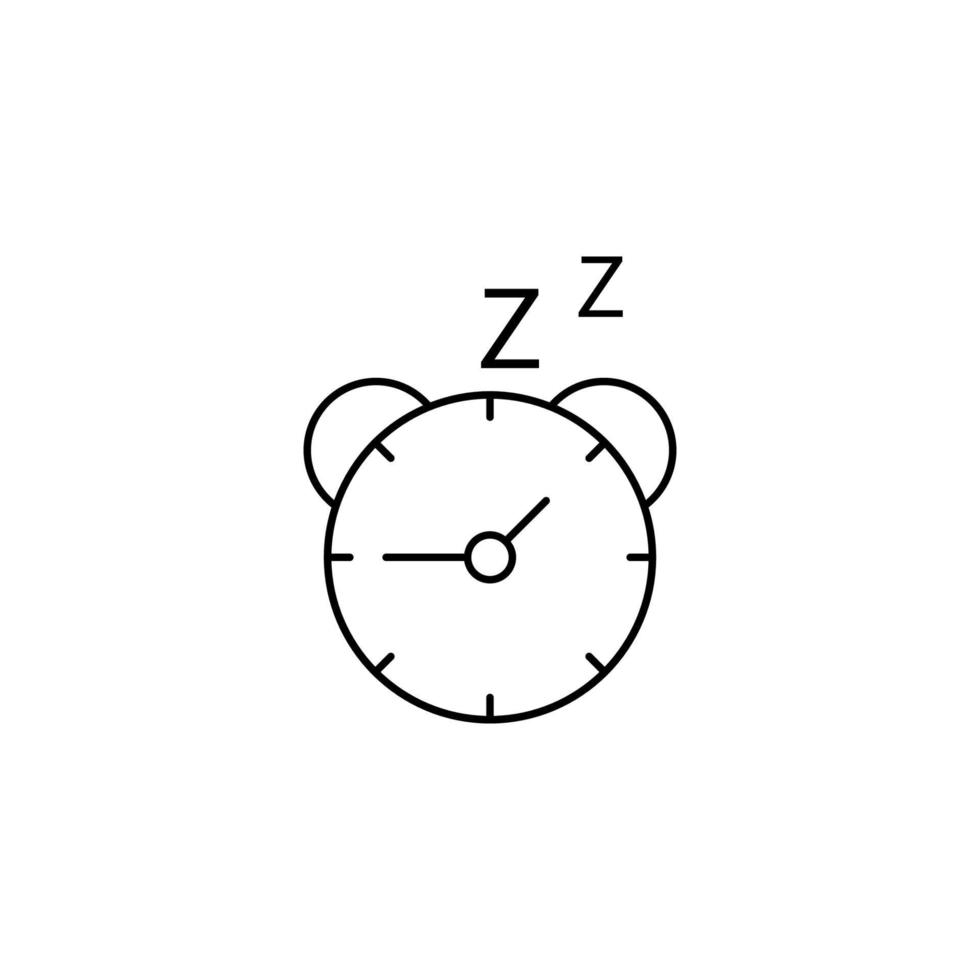 Sleep, clock, time vector icon