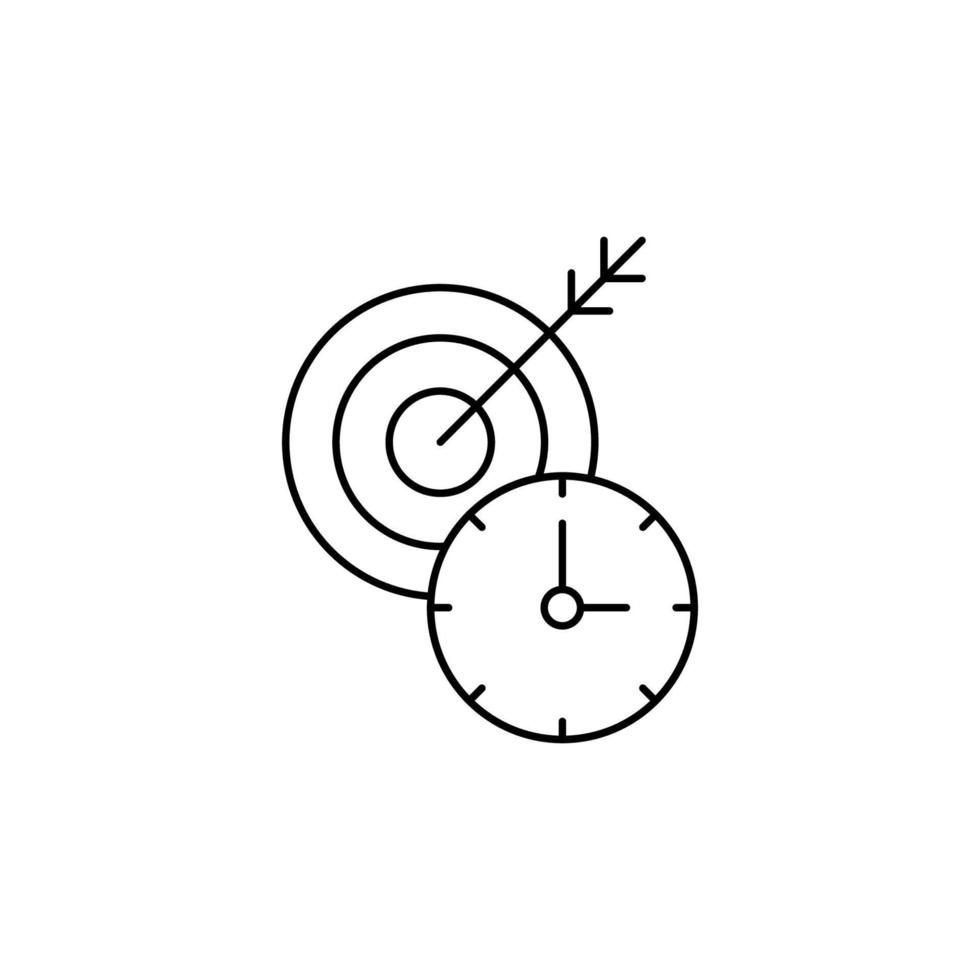 Target, time, business vector icon