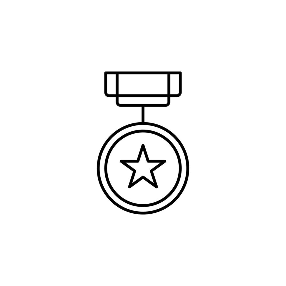 icono de vector de medalla de estrella