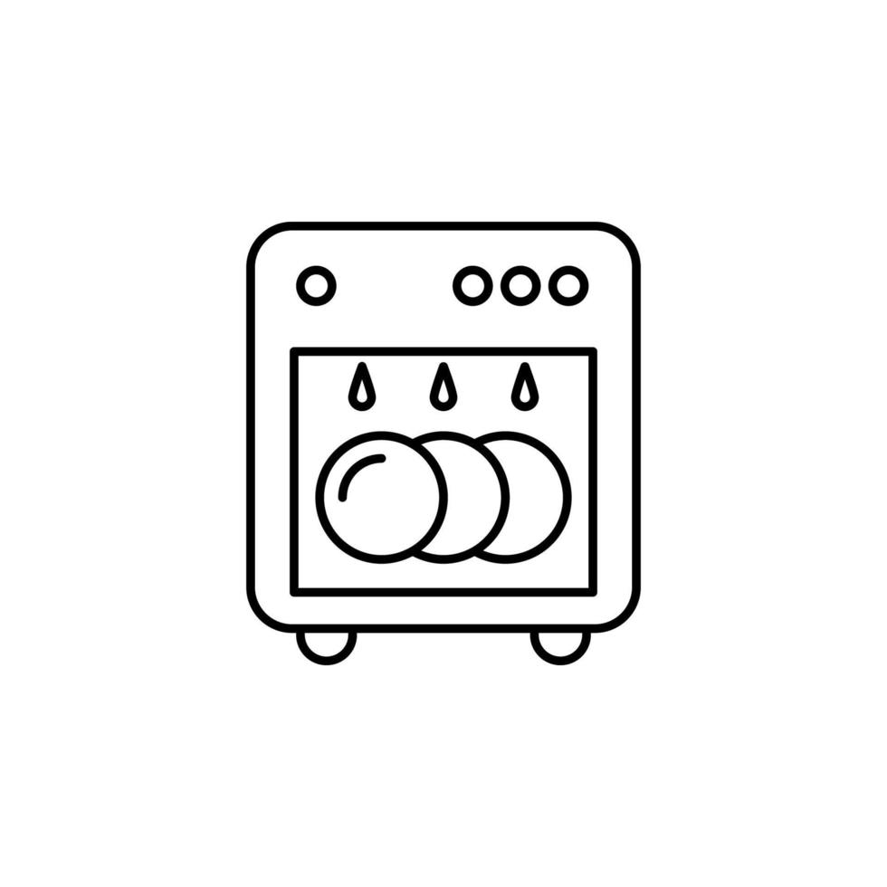 dishwashing machine vector icon