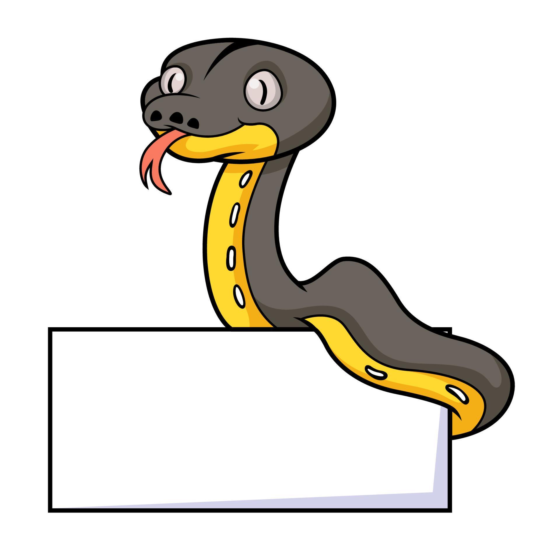 Cute platinum titanium reticulated python cartoon 22768302 Vector Art ...