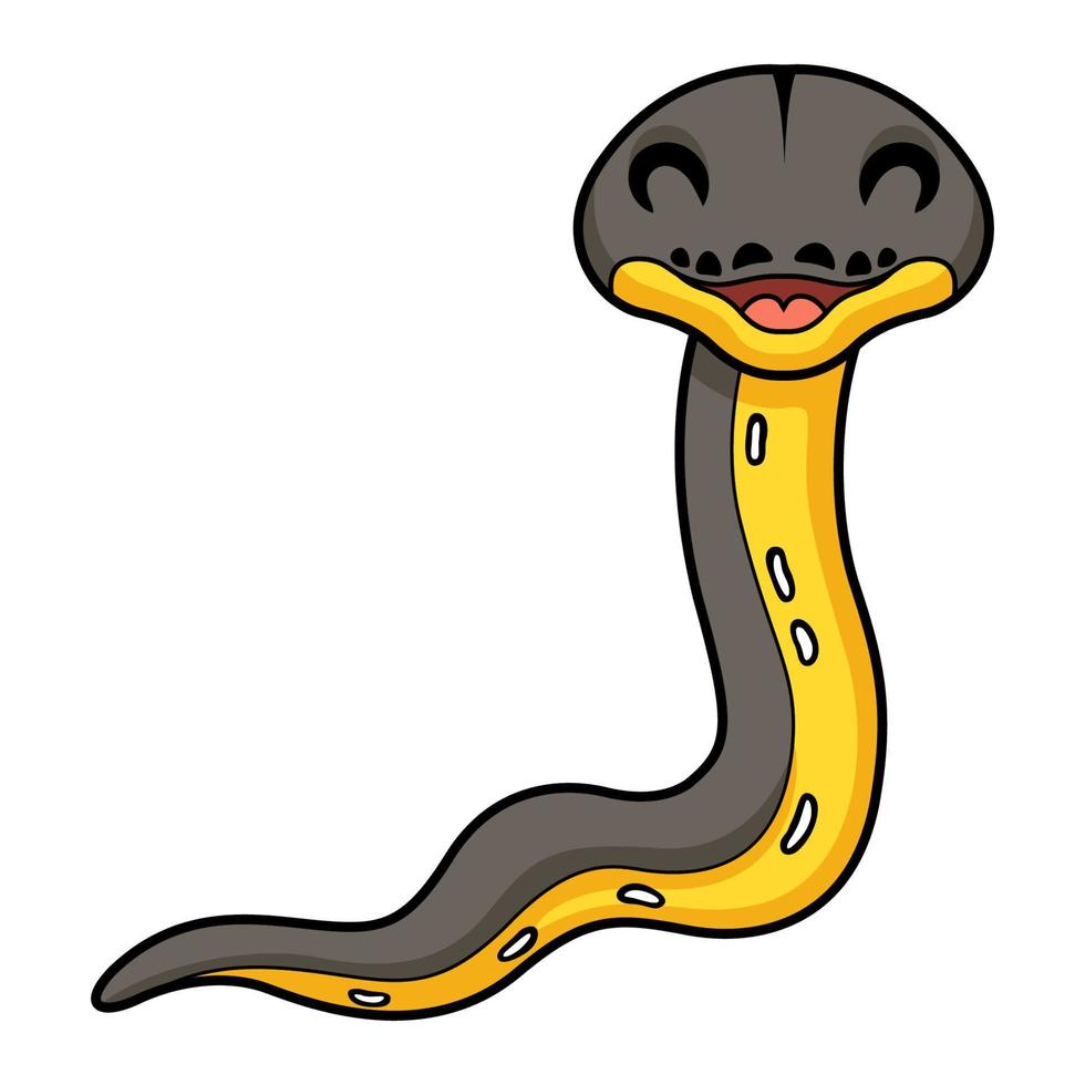 Cute platinum titanium reticulated python cartoon 22768308 Vector Art ...