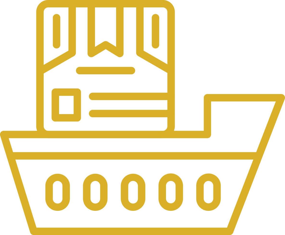 Shipping Boat Vector Icon Design