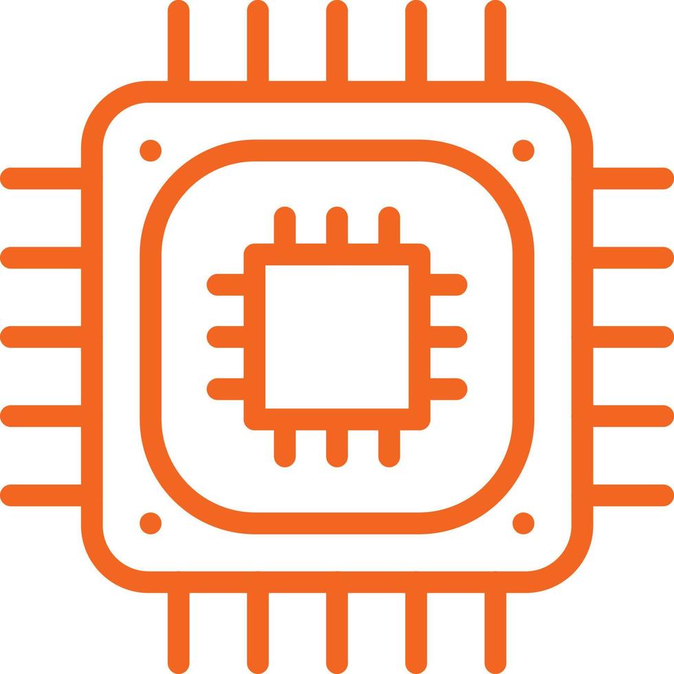 CPU Processor Vector Icon Design