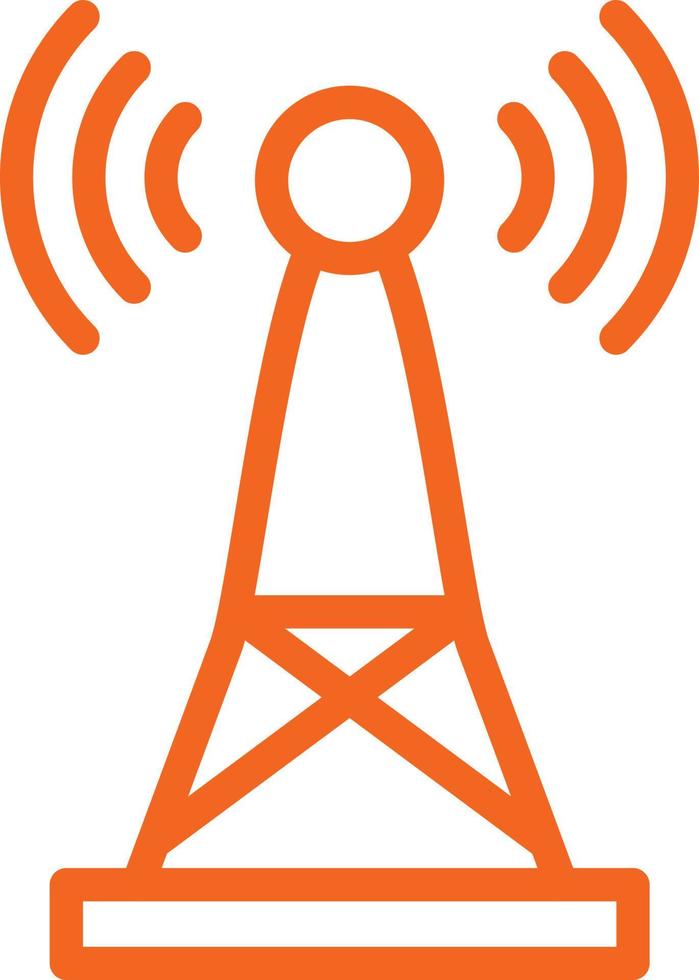 Signal Tower Vector Icon Design