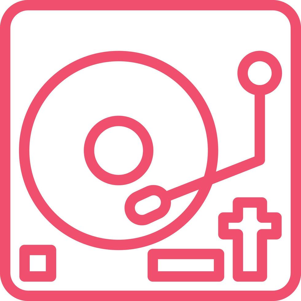 Vinyl Player Vector Icon Design