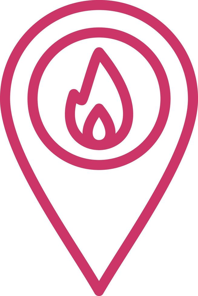 Fire Location Vector Icon Design