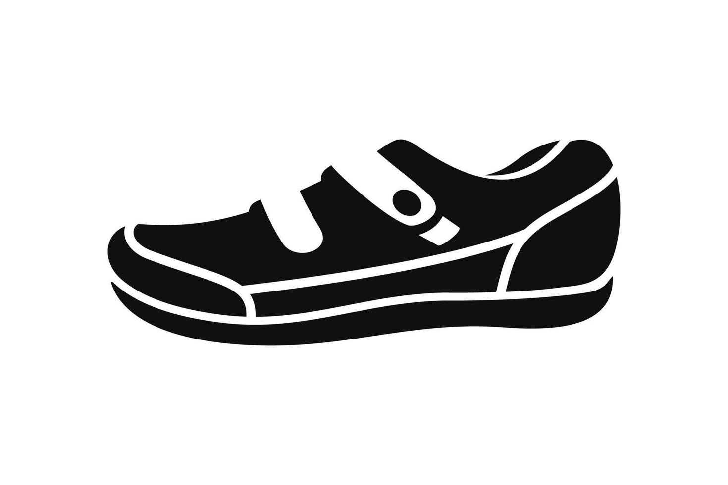 Sport shoes, bicycle shoes icon isolated on white background vector