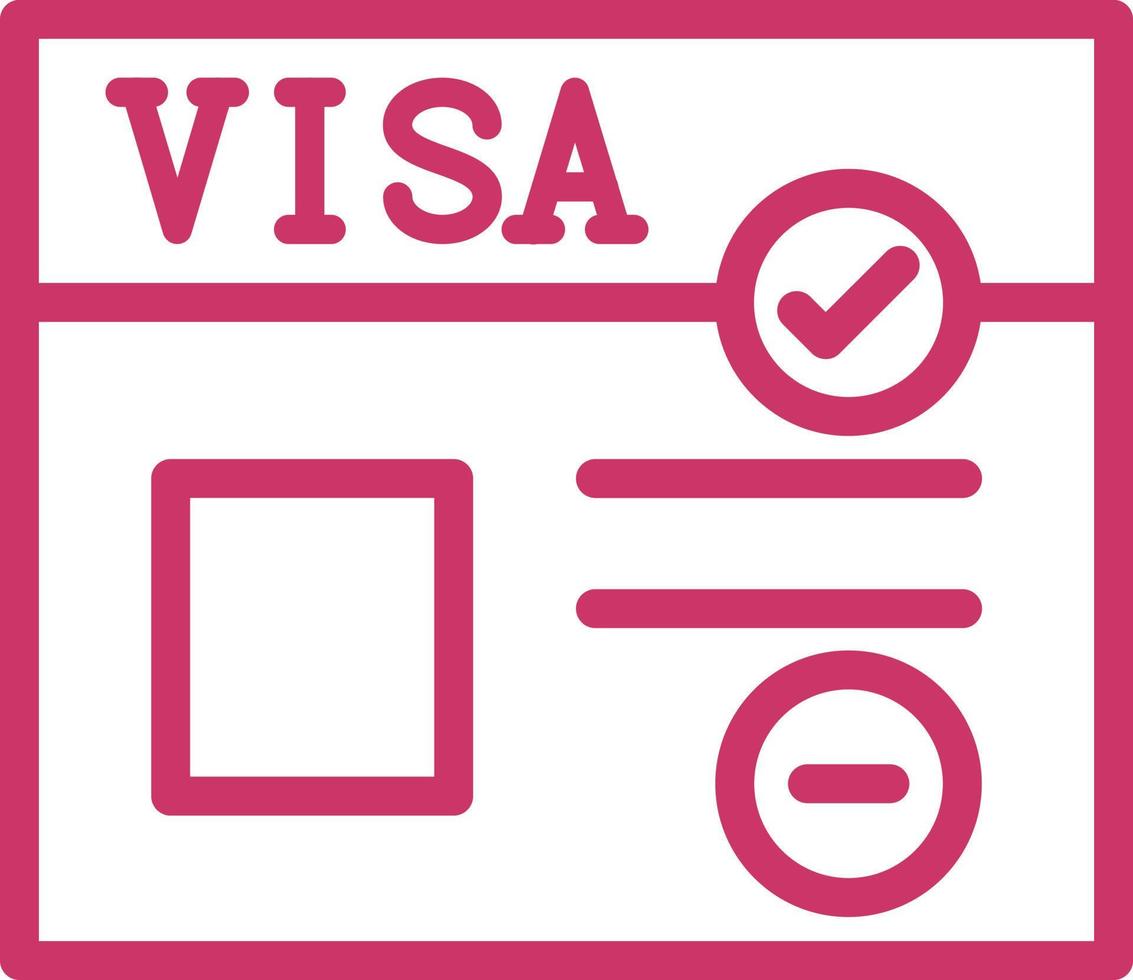 diseño de icono de vector de visa