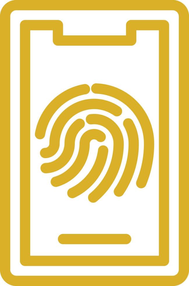 Mobile Fingerprint Vector Icon Design