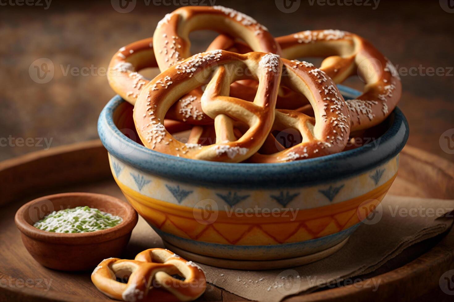 Fresh bavarian pretzels photo