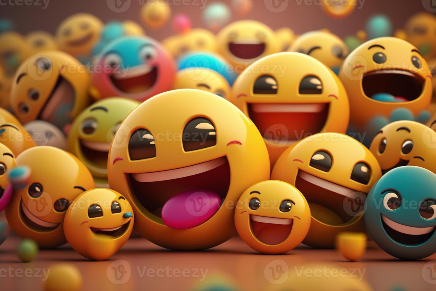 Happy and laughing emoticons, social media and communications photo