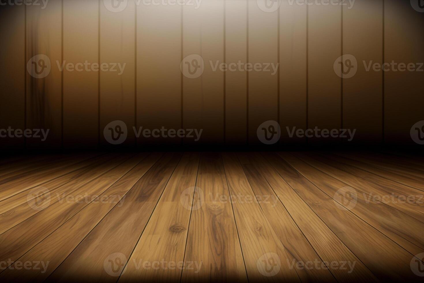 Wood empty surface and Living room as background photo