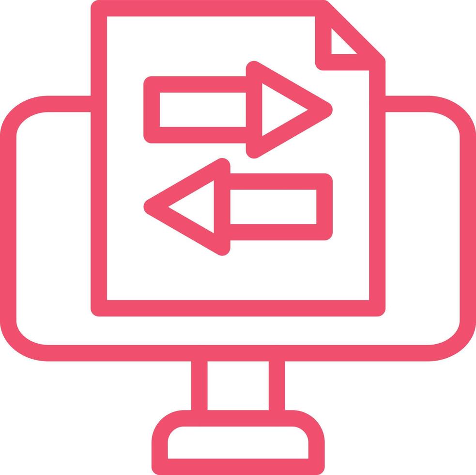 Online File Transfer Vector Icon Design