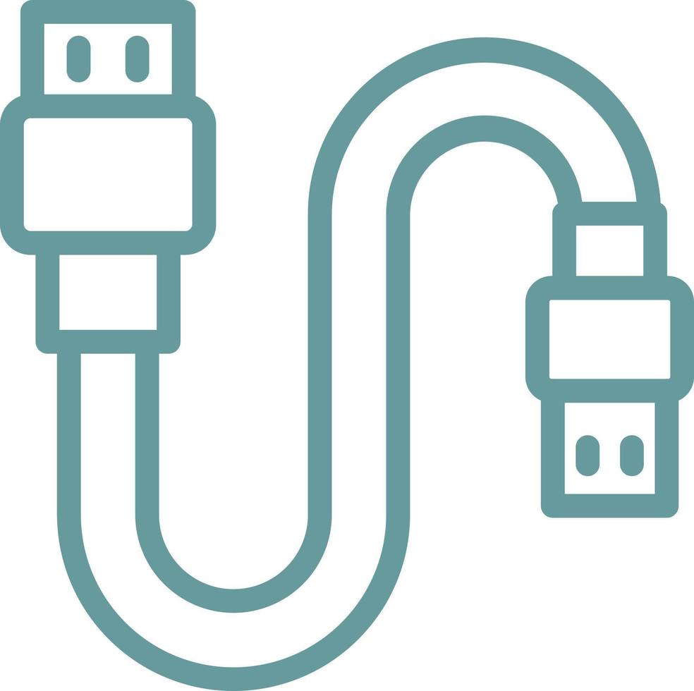 USB Cable Vector Icon Design