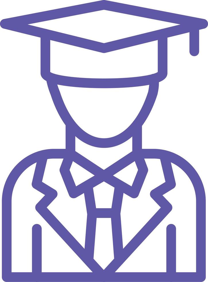 Male Graduate Vector Icon Design