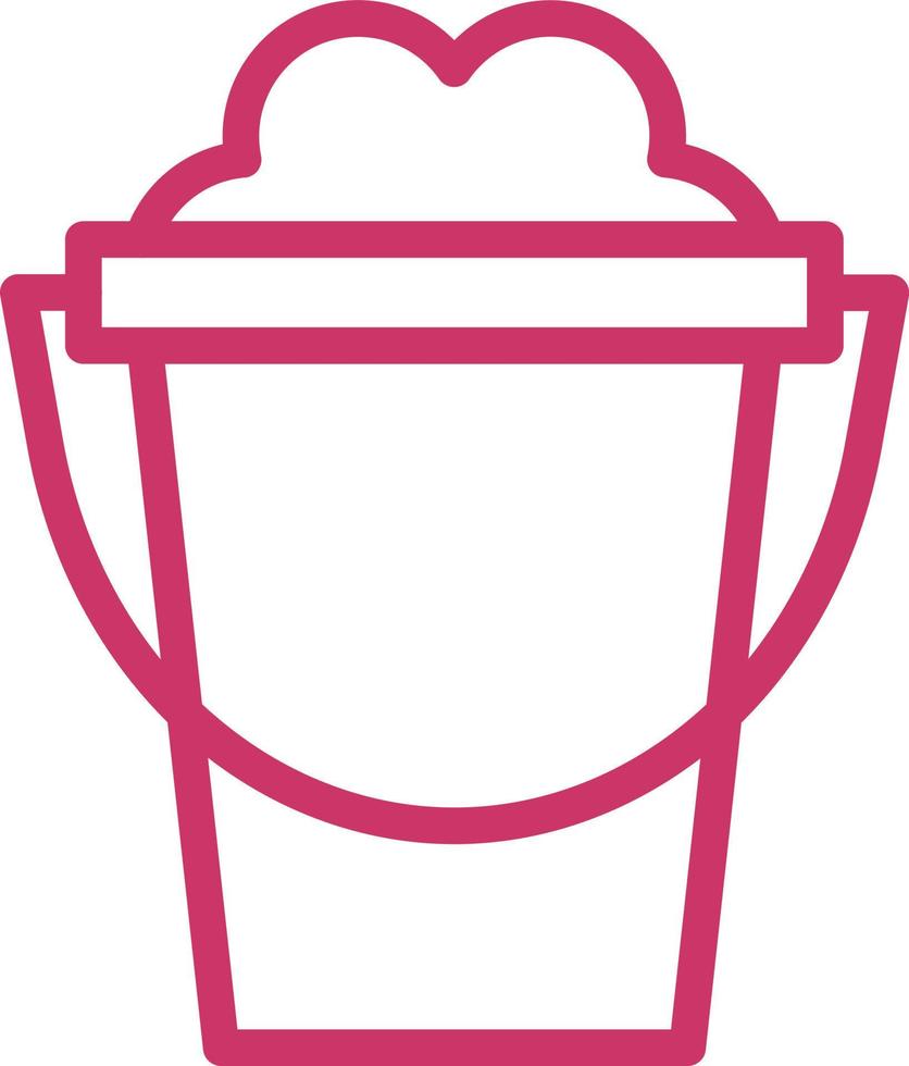 Sand Bucket Vector Icon Design