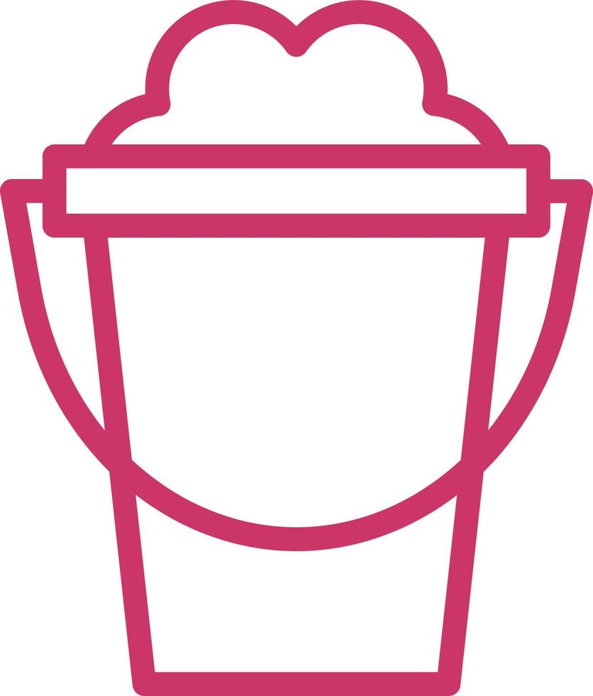 Sand Bucket Vector Icon Design