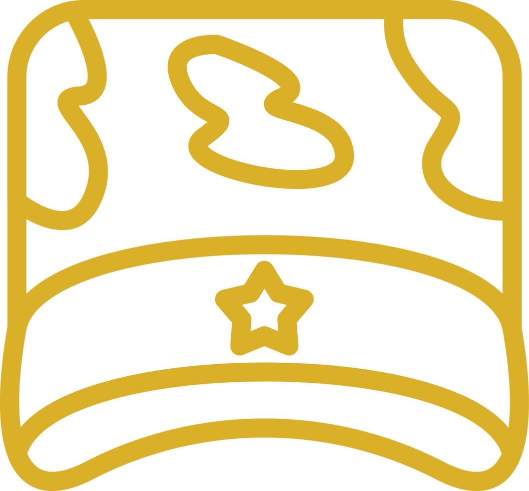 Military Hat Vector Icon Design