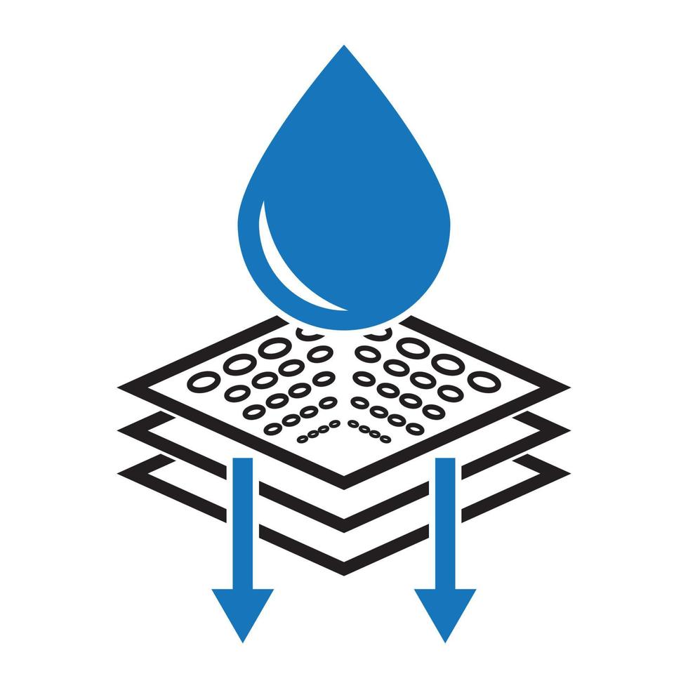 water absorption technology icon vector