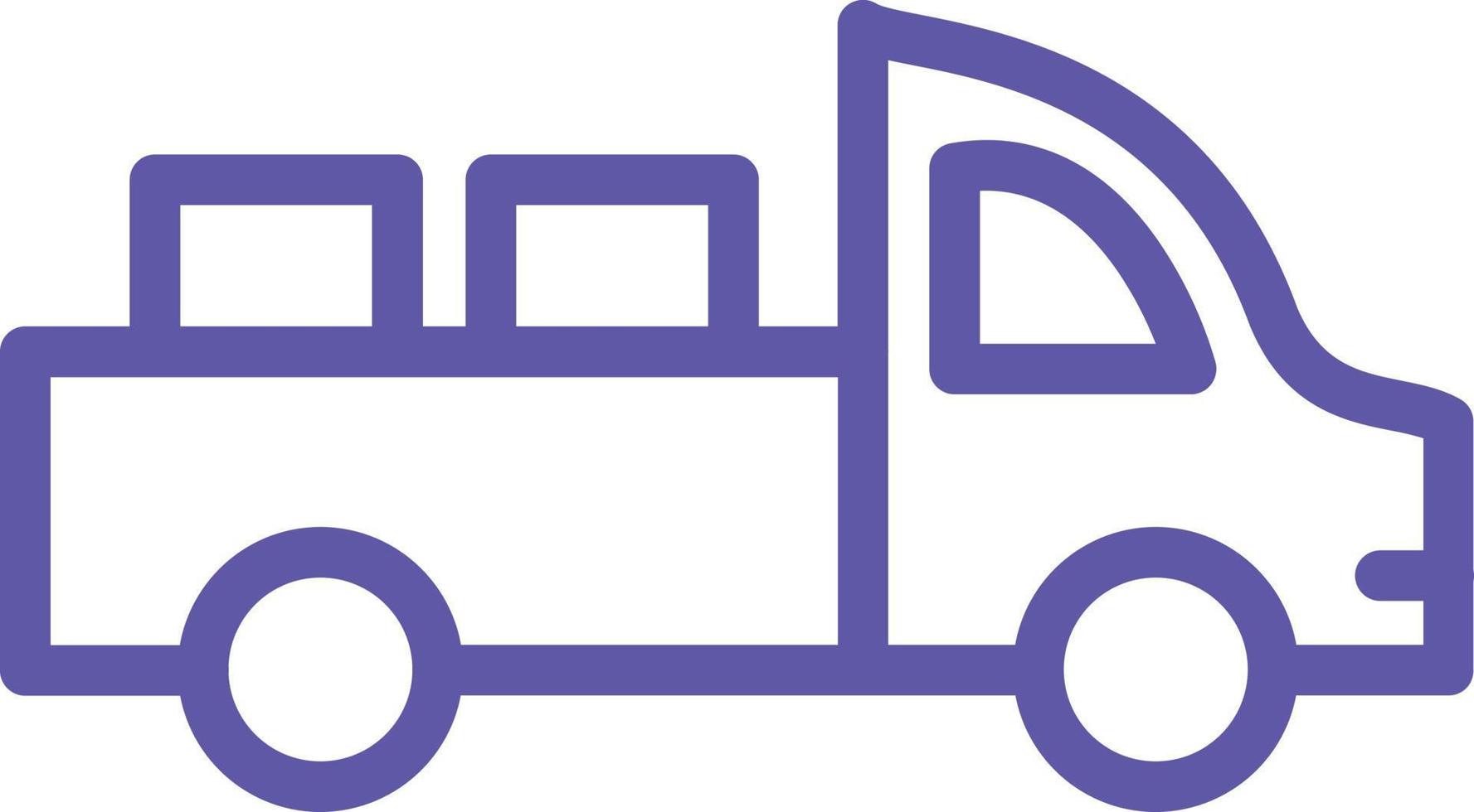 Pickup Truck Vector Icon Design