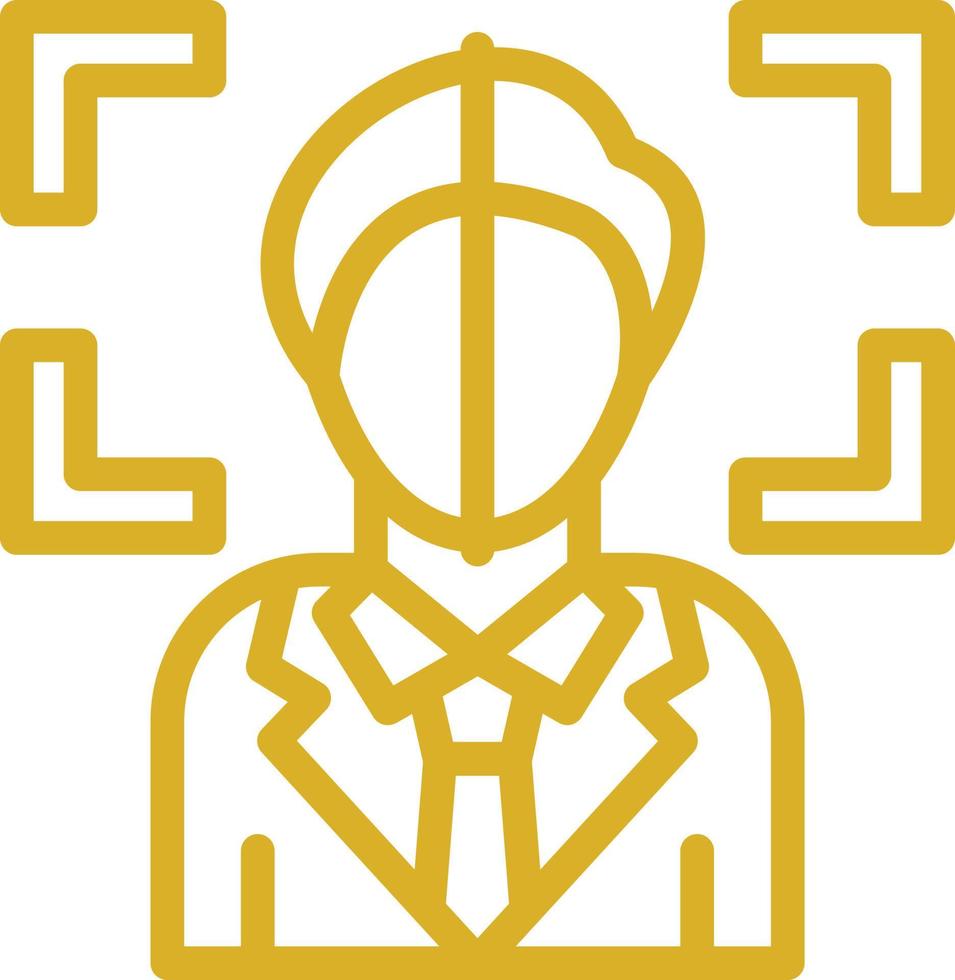 Face Scan Vector Icon Design