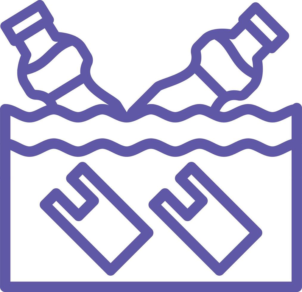 Water Pollution Vector Icon Design