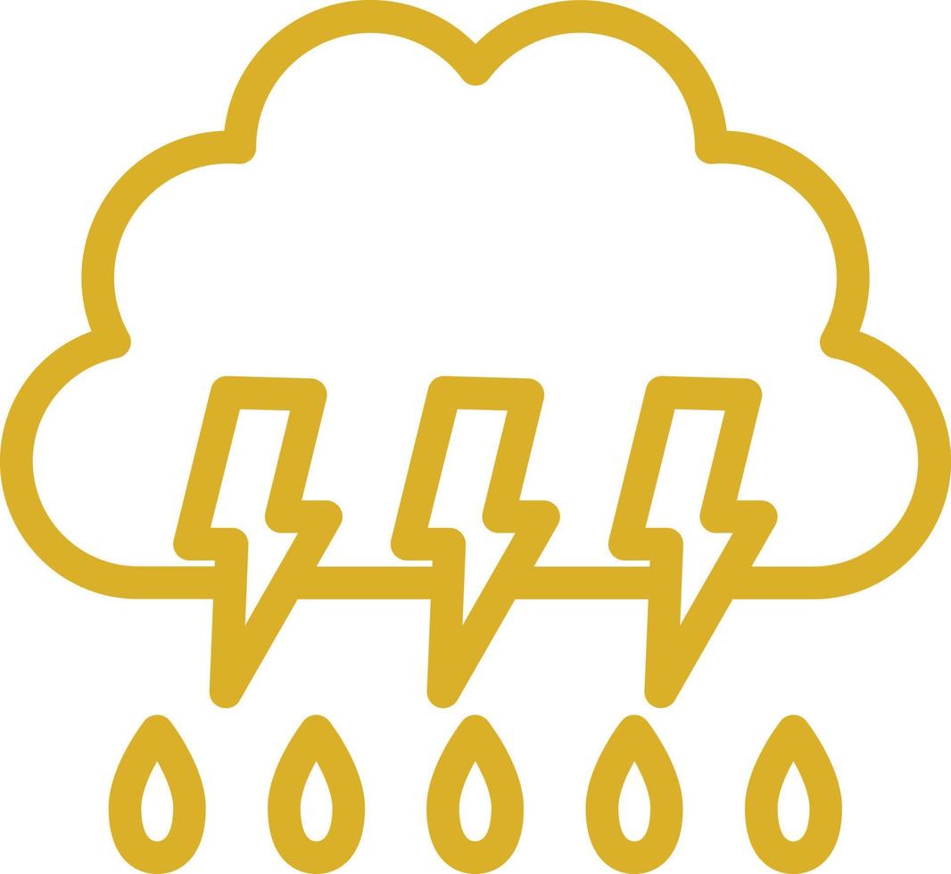 Thunderstorm Vector Icon Design