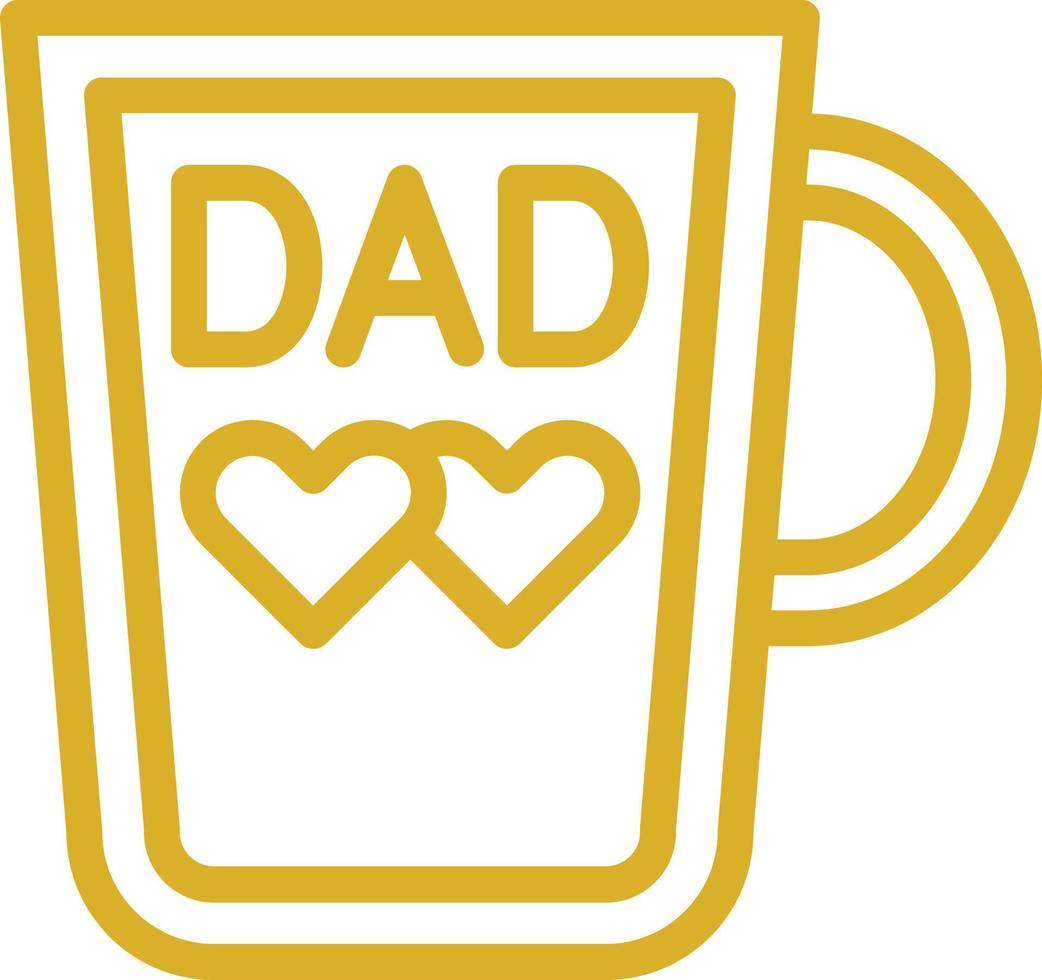 DAD Mug Vector Icon Design