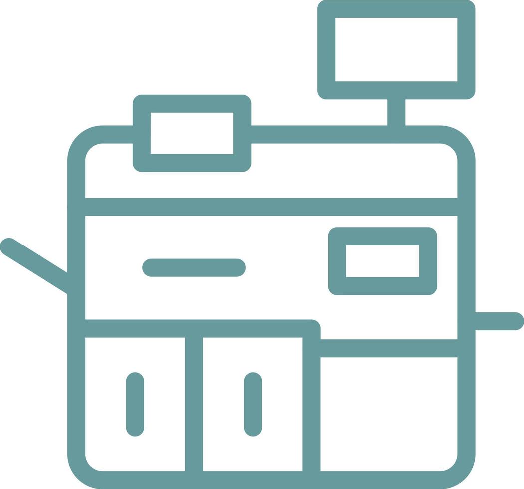 Printing Machine Vector Icon Design