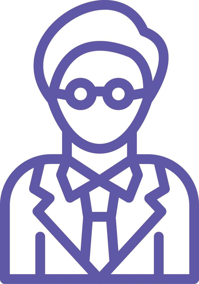 Male Professor Vector Icon Design
