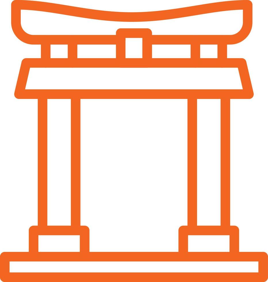 diseño de icono de vector de puerta torii