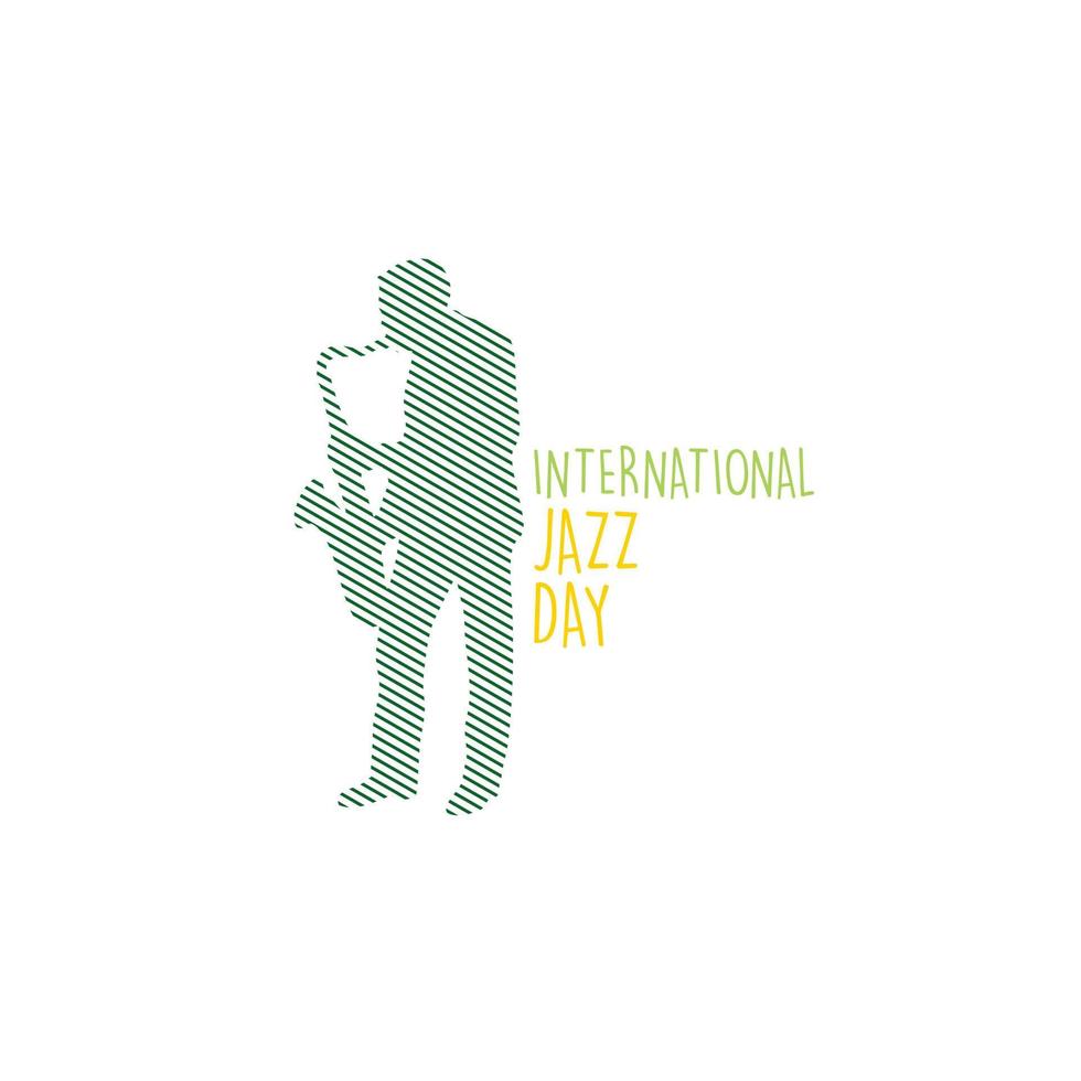 internacional jazz día antecedentes. letras y entretenimiento, música. vector ilustración.