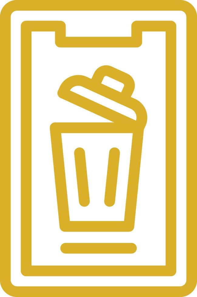 Mobile Bin Vector Icon Design