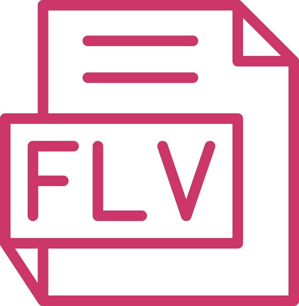 FLV Vector Icon Design