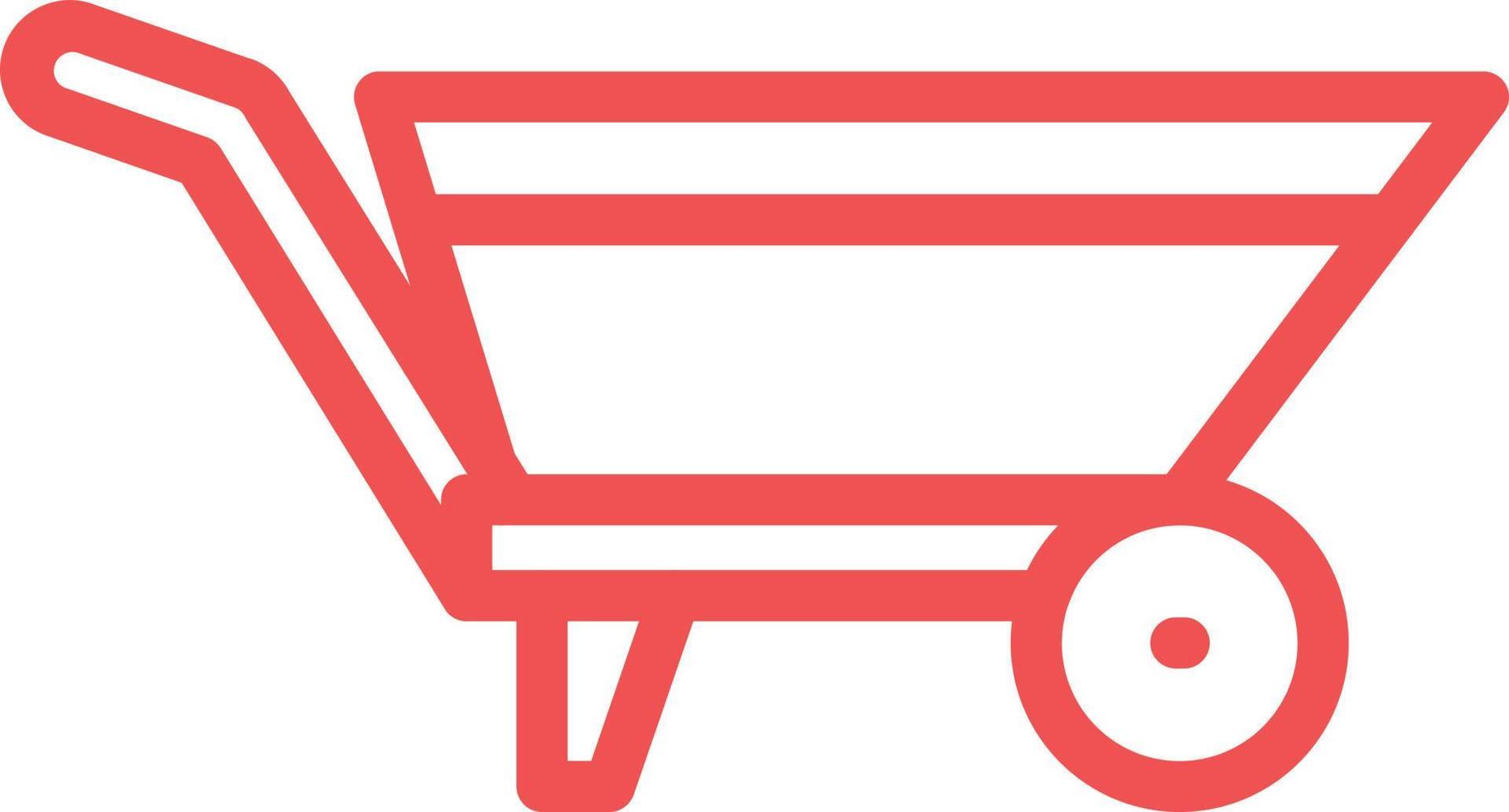 Wheelbarrow Vector Icon Design