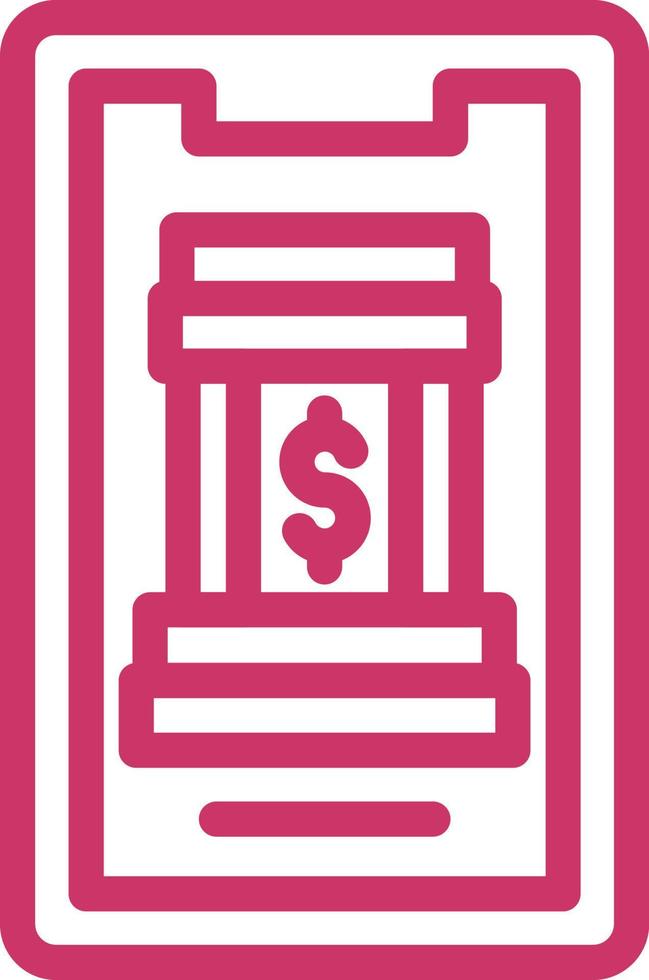 Mobile Banking Vector Icon Design