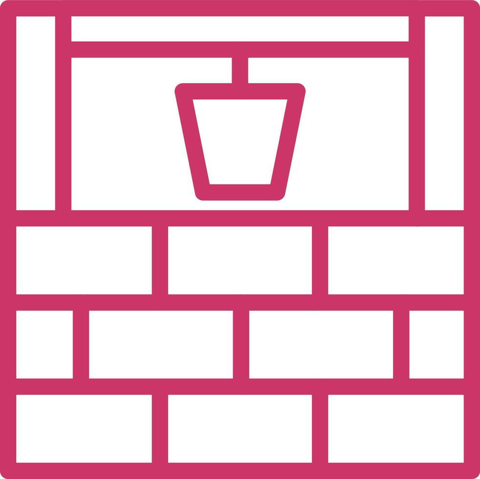 Water Well Vector Icon Design