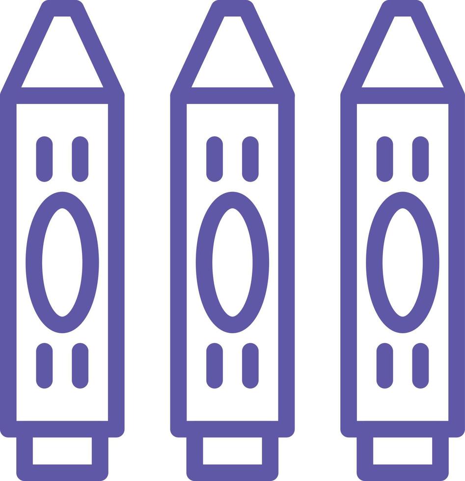 Pencil Crayon Vector Icon Design