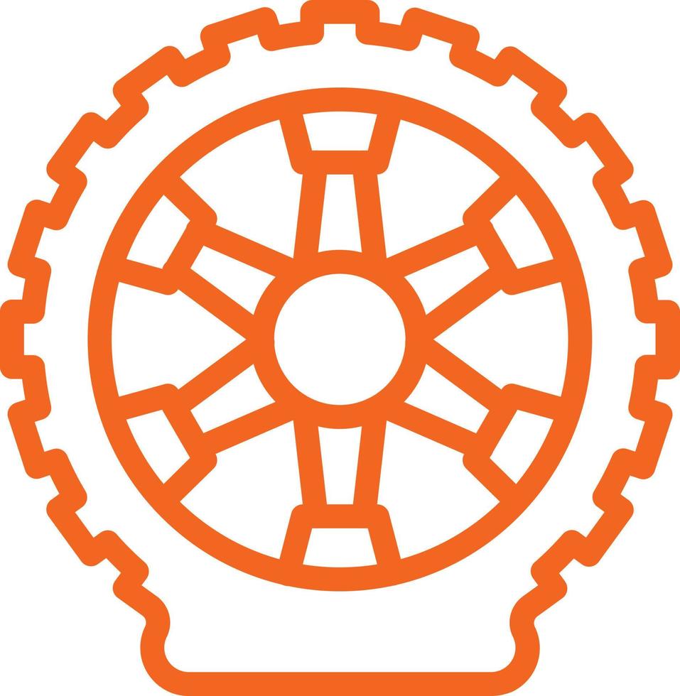 Flat Tire Vector Icon Design