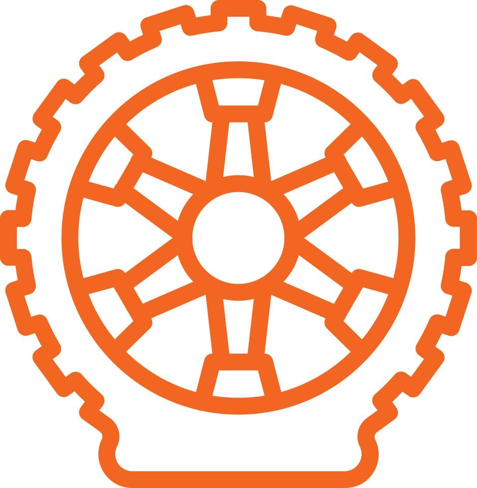 Flat Tire Vector Icon Design