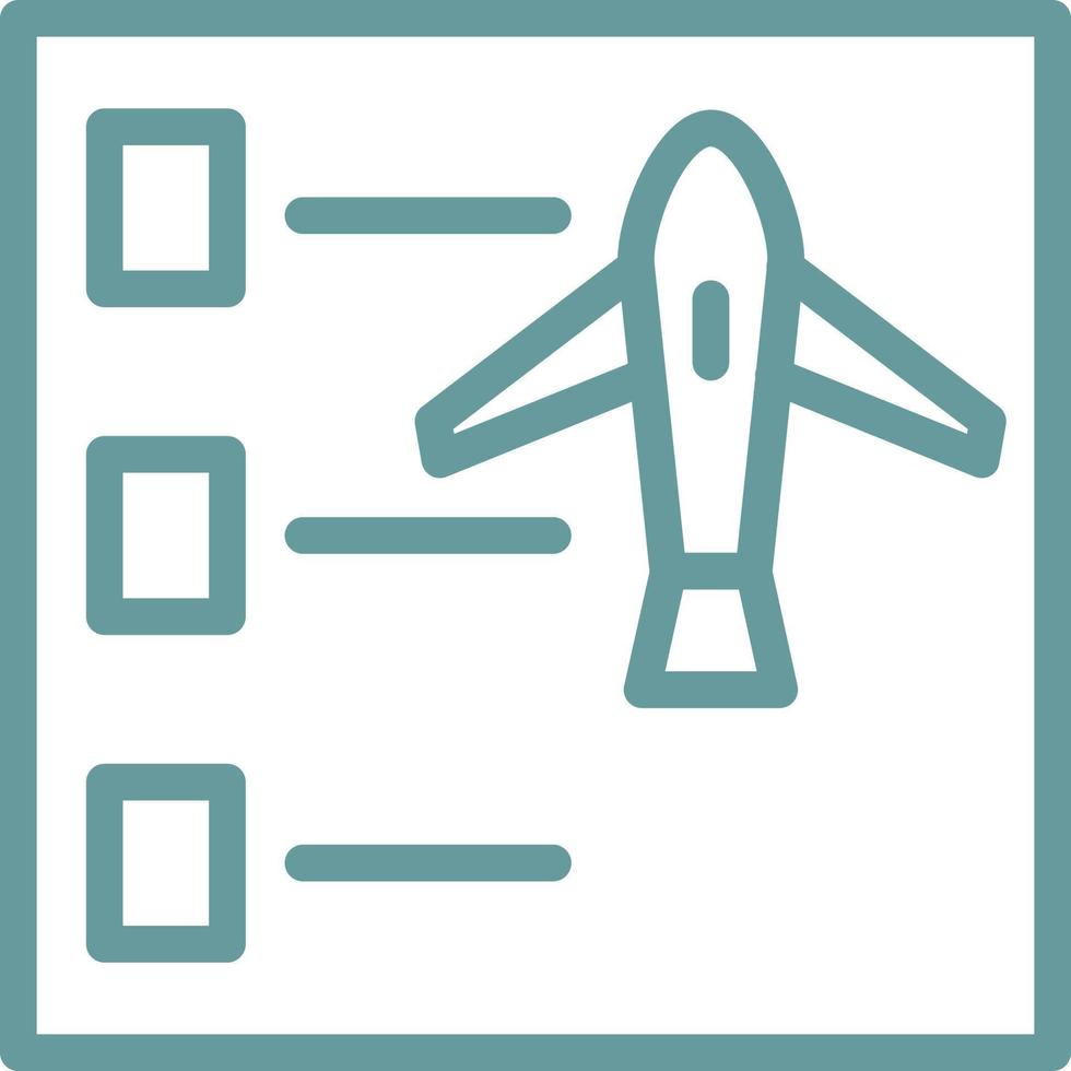 Flight Checklist Vector Icon Design