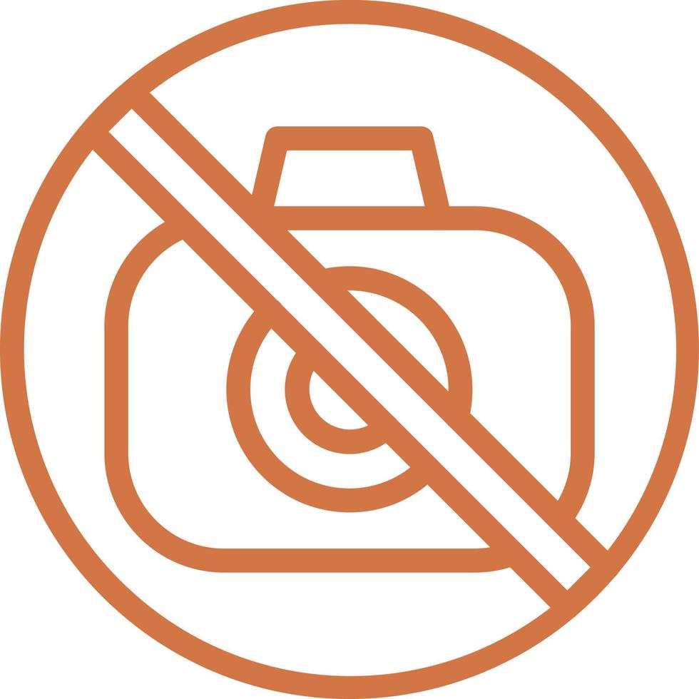 No Camera Vector Icon Design
