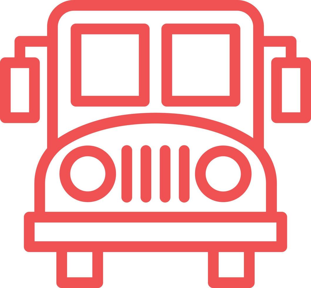 School Bus Vector Icon Design
