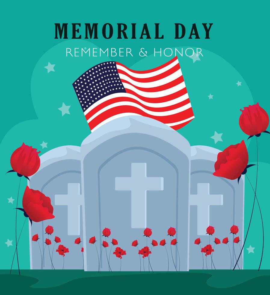 Memorial Day Celebration social media post Happy Veterans Day vector