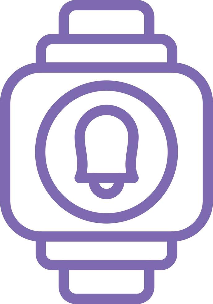 Smartwatch Alarm Vector Icon Design